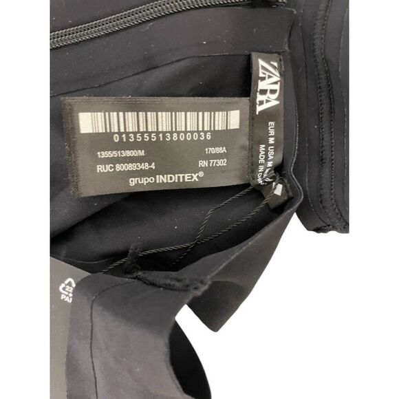 Zara Womens Jumpsuit M Black Sleeveless Skinny Stretch Performance 1355/513 NWT - Picture 8 of 16